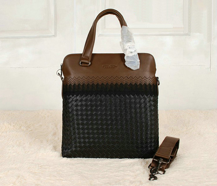 Bottega Veneta intrecciato VN tote 1153068-1 black&khaki